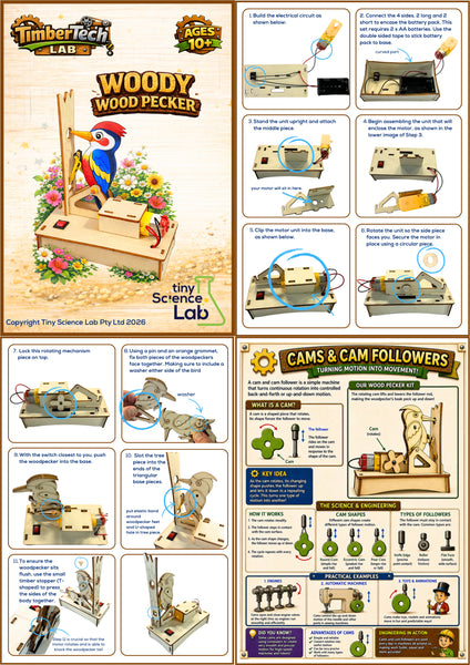 Ages 10 to 13 - Cheaper Buy The Dozen - Timber Tech Lab - STEM Science Kits - Tiny Science Lab