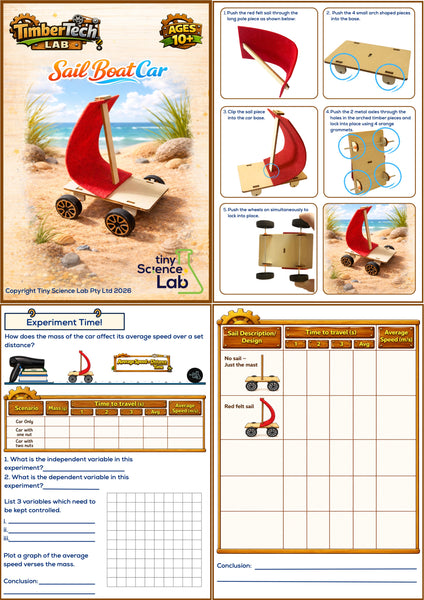 Ages 10 to 13 - Cheaper Buy The Dozen - Timber Tech Lab - STEM Science Kits - Tiny Science Lab