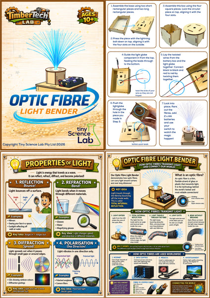 Ages 10 to 13 - Cheaper Buy The Dozen - Timber Tech Lab - STEM Science Kits - Tiny Science Lab
