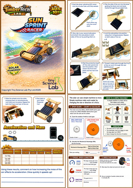 Ages 10 to 13 - Cheaper Buy The Dozen - Timber Tech Lab - STEM Science Kits - Tiny Science Lab