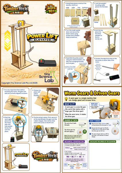 Ages 10 to 13 - Cheaper Buy The Dozen - Timber Tech Lab - STEM Science Kits - Tiny Science Lab