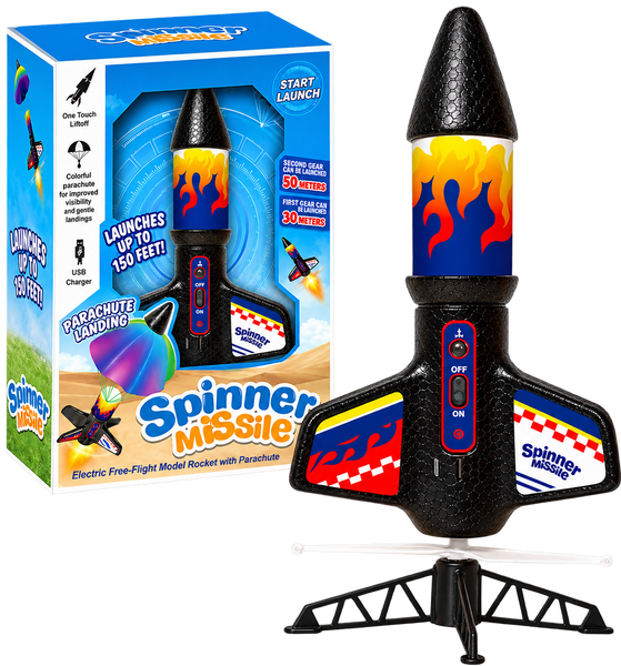 Spinner Missile Rocket with parachute