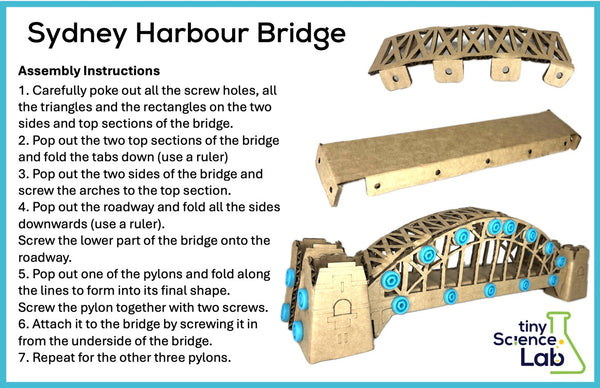 Sydney Harbour Bridge Cardboard Construction Model Kit | Makedo Compatible