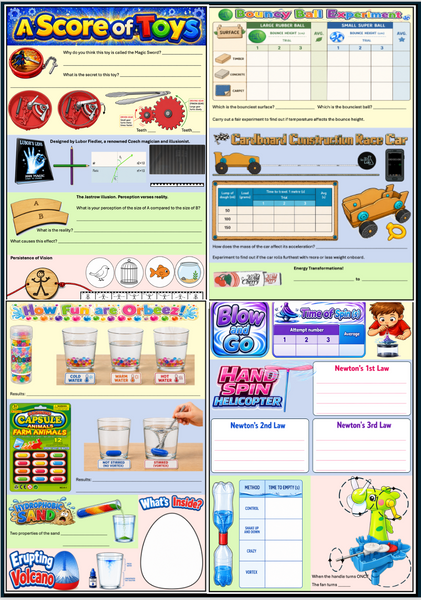A Score of Toys - 20 Toys for the Online Live Zoom Lessons Tiny Science Lab