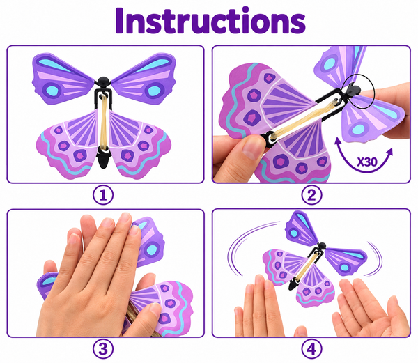 Magic flying butterfly