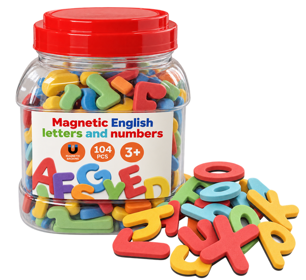 Magnetic foam alphabet letters and numbers