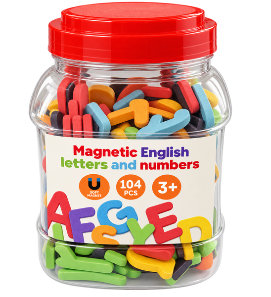 Magnetic foam alphabet letters and numbers
