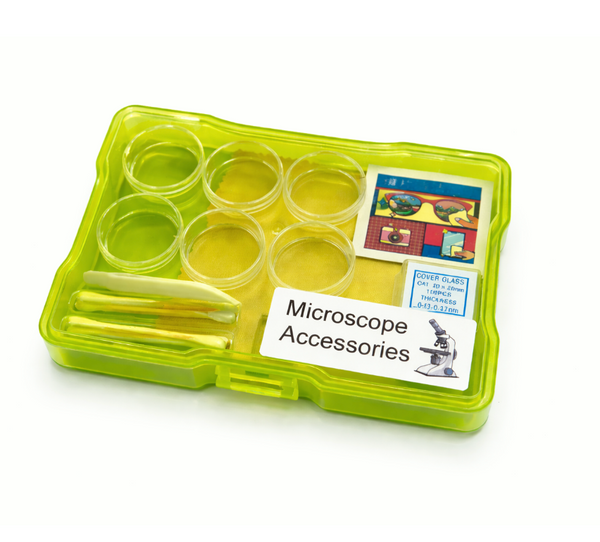 Microscope Accessory Kit with glass slides and cover slips - Accessories
