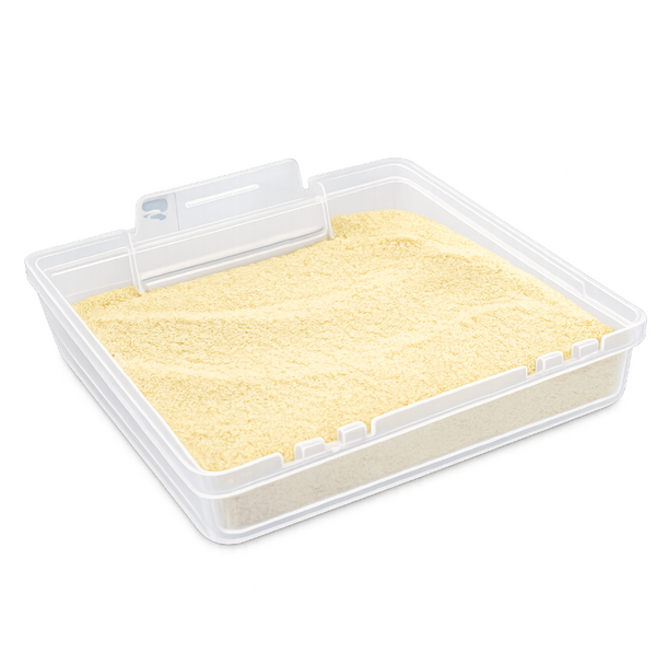 Plastic container with detachable lid
