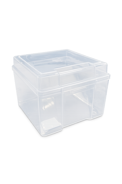 Plastic container with detachable lid