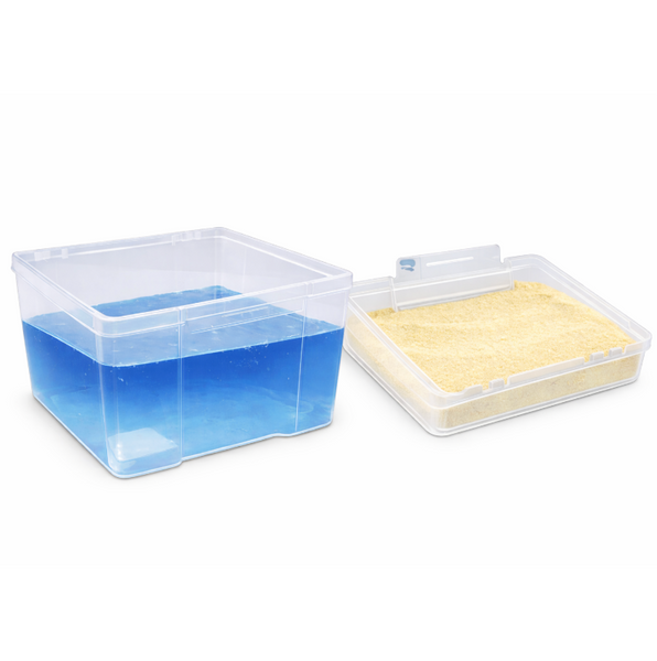 Plastic container with detachable lid