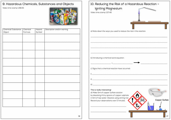 Year 7 High School Chemistry Course Workbook - Digital Download Document