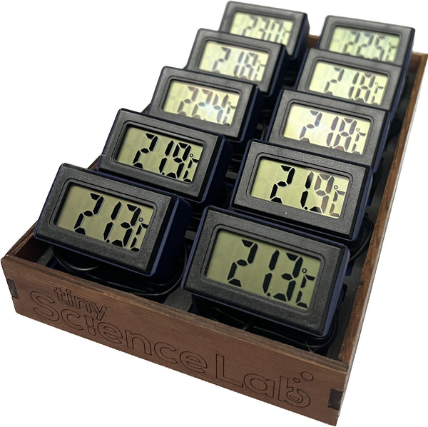 Class Set Digital Thermometers - Includes Storage Tray