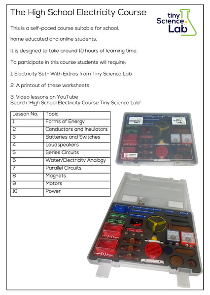 Electricity Set for High School (Includes the Electricity Course as a pdf digital download)