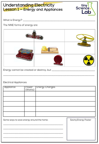Electricity Set for High School (Includes the Electricity Course as a pdf digital download)
