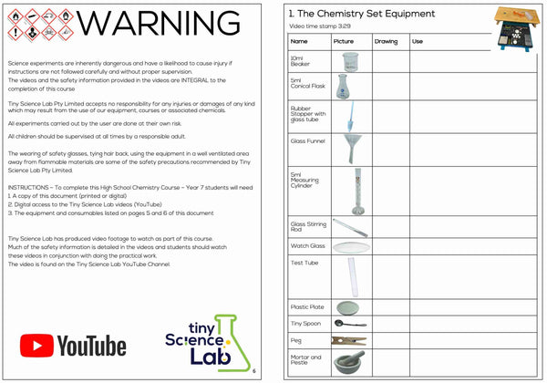 Workbook - Year 7 High School Practical Chemistry Course - PDF Document