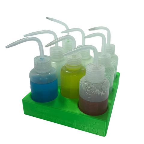 Wash Bottles with Plastic Storage Tray